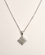 Lovely Diamond Pendant Necklace in 14K WG