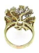 Charming Yellow Gold Waterfall Opal and Diamond Ring