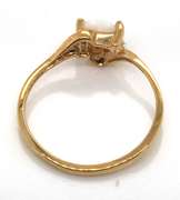 Dainty 10kt YG Opal Heart Ring