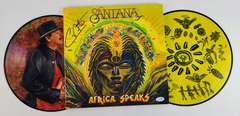 Carlos Santana Autographed 2x Picture Disc Africa Speaks Vinyl Lp