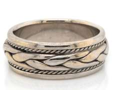 Classic 14k White Gold Novell Twisted Rope Wedding Band