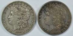 Scarce 1884-S & 1885-S Morgan Silver Dollars