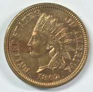 Nice BU 1862 Indian Head Cent. Full strike
