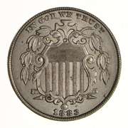 1883 Shield Nickel - Without Rays - Choice - *Condition: Filed Rims