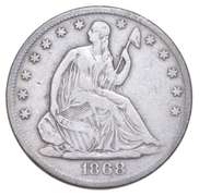 1868-S Seated Liberty Half Dollar