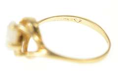 10K Yellow Gold 1960's Natural Opal Curvy Statement Ring