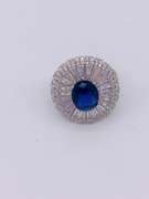 Princess Diana Themed Blue Sapphire Cocktail Ring
