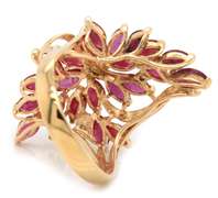 Gorgeous Marquise Ruby w Diamond accent Ring