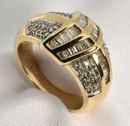 Easy to Wear Baguette Diamond Cluster