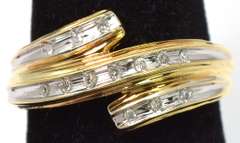 Diamond Band Row Ring in Yellow Gold