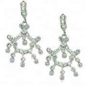 Sterling Silver CZ Chandelier Earrings