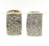 Incredible 18kt Pave Diamond Hoop Earrings