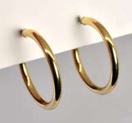 Half Dollar Sized Hoop Earrings