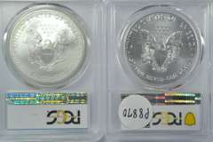 PCGS MS70 graded 2013 & 2019 $1 Silver Eagle coins