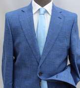 Slim Fit, Wool, Linen & Silk blend suit, Made in Italy