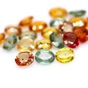 9.55ct heated only Autumn leave Sapphire set