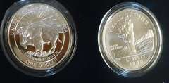 1999 PRF & Unc Yellowstone 2 Sil Dols