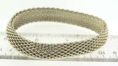 Stylish Tiffany & Co. Somerset Sterling Silver Mesh Bracelet