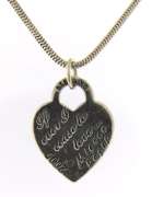 Mignon Faget Fleur De Lis Heart Necklace