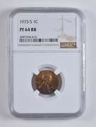 PF64 RB 1973-S Lincoln Memorial Cent - RAINBOW TONING - Graded NGC