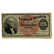Gem Unc 25 Cent Fourth Issue Fractional Currency.