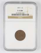 F15 BN 1877 Indian Head Cent - Graded NGC
