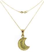 Beautiful 2 Finish Half Moon Necklace