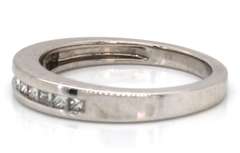Classic 18kt WG Princess Cut Channel Set Diamond Band