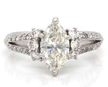 Gorgeous 14kt WG Marquise Diamond Ring