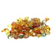 8.10ct heated only Autumn leave Sapphire set