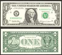 $1 1999 Two Digit Serial Numbers 73