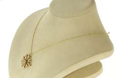 14K Yellow Gold Victorian Seed Pearl Diamond Accent Sun Pendant/Pin