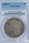 Choice XF 1886-S Morgan Silver Dollar. PCGS XF40