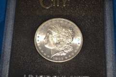 1882 CC GSA  Morgan Dollar With Box and Paper