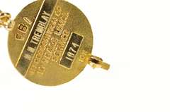 10K Yellow Gold FBI 10 Years Fidelity Bravery Integrity Pendant/Pin