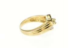 14K Yellow Gold 0.53 Ctw Marquise Diamond Bypass Engagement Ring