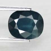 Bold 1.38ct blue black oval cut Sapphire