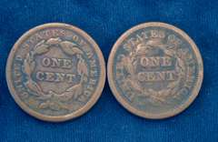 Lot Of 2 Large Cents 1843, 1850