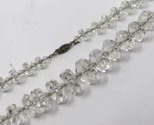 Sterling Silver Clear Rock Crystal Quartz Necklace