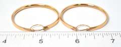Fun Flat 14KT Rose Gold Hoop Earrings