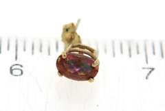 Nice Oval Mystic Topaz Sol Earrings