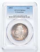 MS64 1893 Columbian Exposition Commemorative Half Dollar - Graded PCGS