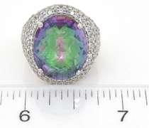 Regal Mystic Topaz & White Topaz Ring in Sterling Silver