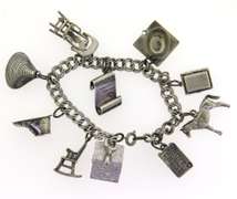 Vintage Sterling Silver Charm Bracelet