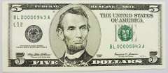 Gem Crisp 1999 San Francisco $5 Federal Reserve Note Scarce 3 Digit Serial Number!