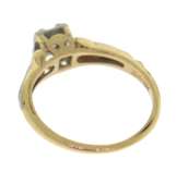 Vintage 18kt Old Euro Cut Bridal Set