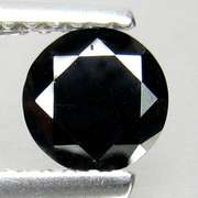 Very fine .62ct smooth cut Black Diamond solitaire