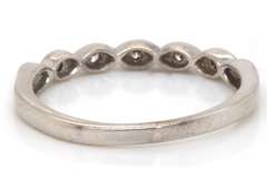 Precious White Gold Diamond Twisted Milgrain Eternity Ring