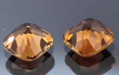 Gorgeous cushion cut 3.35ct Imperial Topaz set