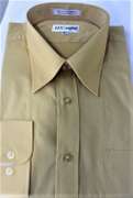 Classic Mustard Color Lucasini Poly-Cotton Shirt